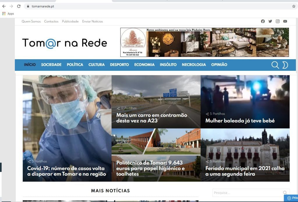 “Tomar na Rede” com mais de 6 milhões de visualizações em 2020 Tomar na Rede