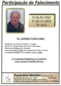 Necrologia antonio lopes