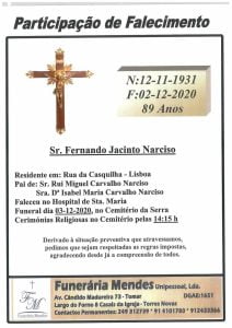 Necrologia fernando narciso