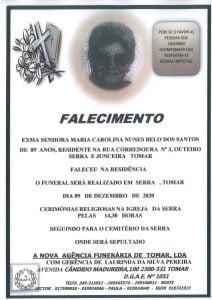Necrologia maria santos