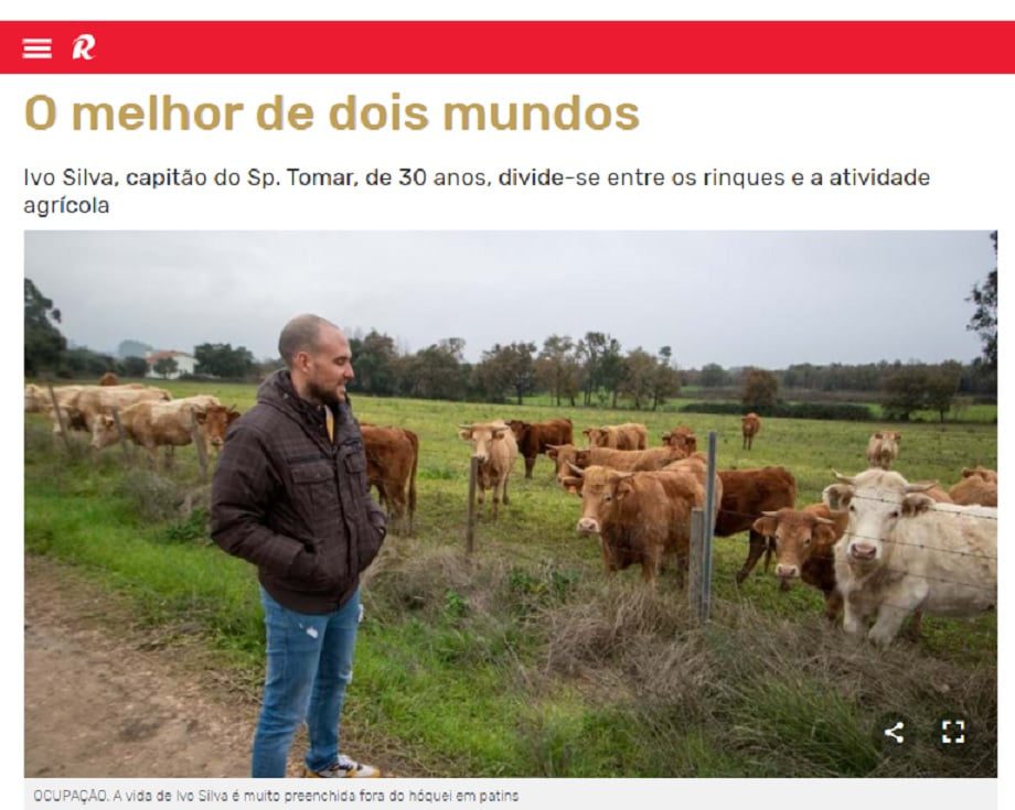 Capitão do Sp. Tomar concilia hóquei em patins com agricultura ivo silva record 2