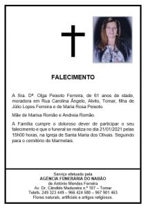 Necrologia olga ferreira