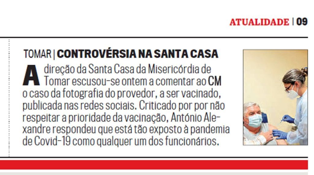 Caso das vacinas na Misericórdia chega à imprensa nacional alex