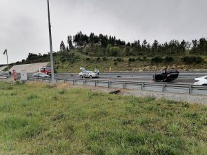 Despiste na A13 provoca um ferido ligeiro (c/ vídeo) IMG 20210327 134729