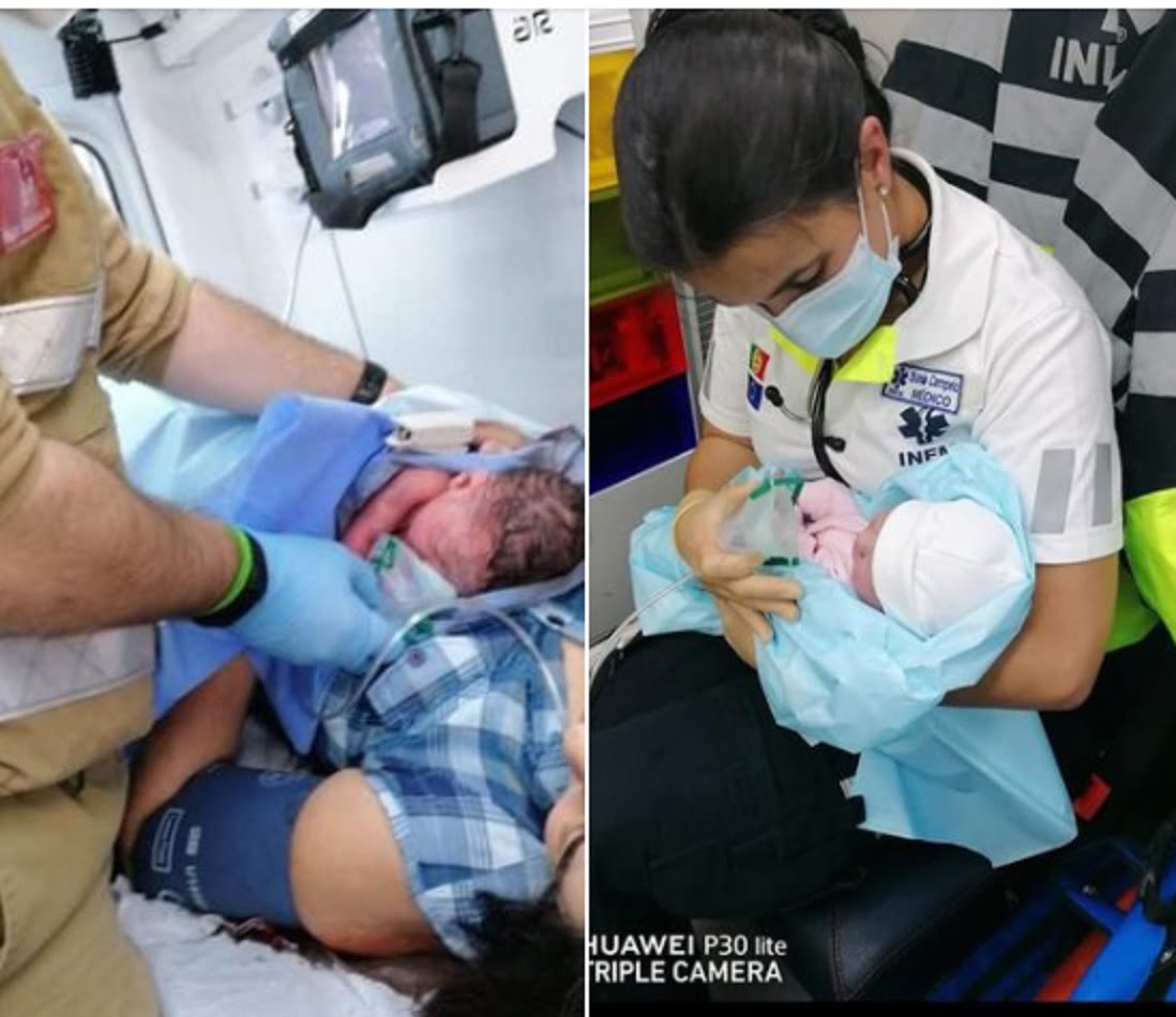Tomarense ajudou parto em ambulância bebe