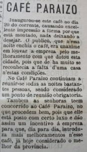 Café Paraíso chega aos 110 anos cafe paraiso jornal O Rebate 25 5 1911 98097615 4815936 n