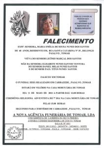 Necrologia maria emilia santos