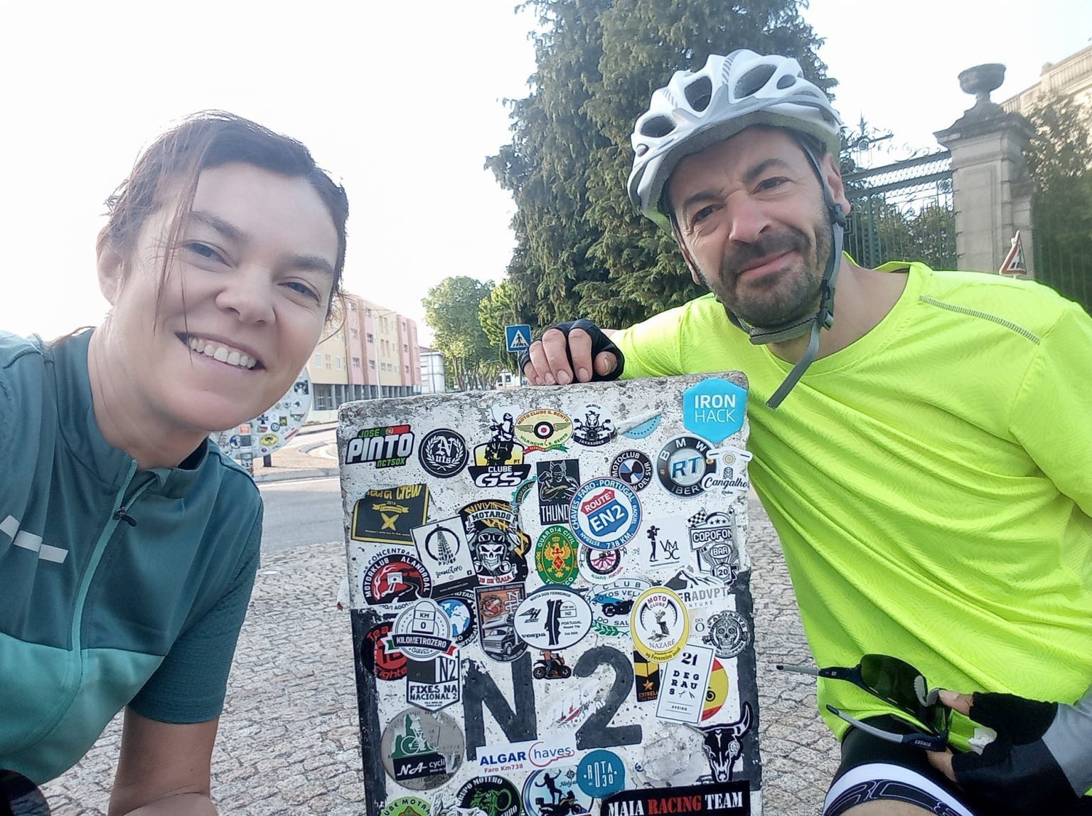 Casal tomarense percorre os 738 km da EN2 de bicicleta manuela ze 38 3562501661820716953 n
