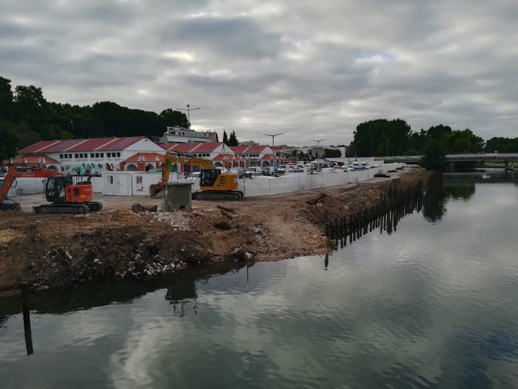 Obra de arranjo da margem esquerda já identificada obra margem rio IMG 20210704 075115