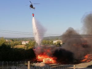 Incêndio de grandes dimensões destrói fábrica de paletes IMG 20210816 192226