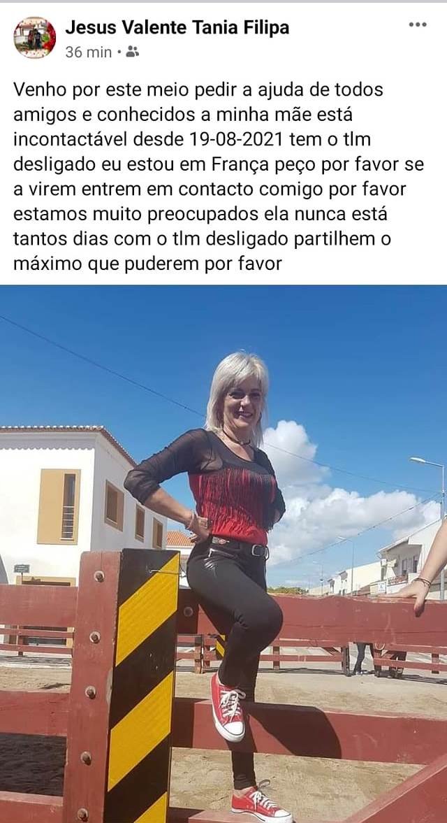 Apelo: mulher desaparecida *(atualização) apelo 70580 1382940971768671787 n