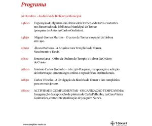 Conferências evocam Gualdim Pais e os Templários 13 10 tref convite