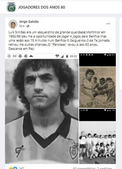 Morreu antigo jogador do U. Tomar e do Benfica Sem Titulo