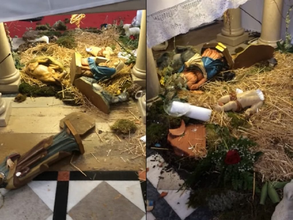 Presépio vandalizado na igreja do Entroncamento (c/ vídeo) entronc presepio 789