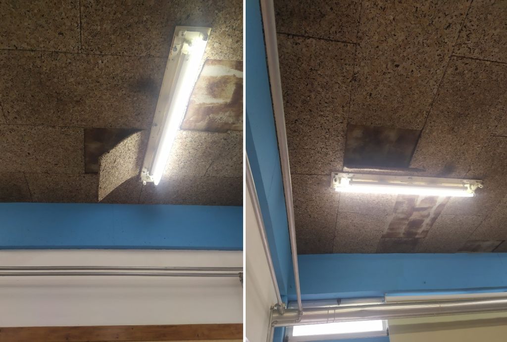 Escola Gualdim Pais com placas de isolamento a cair escola gualdim pais