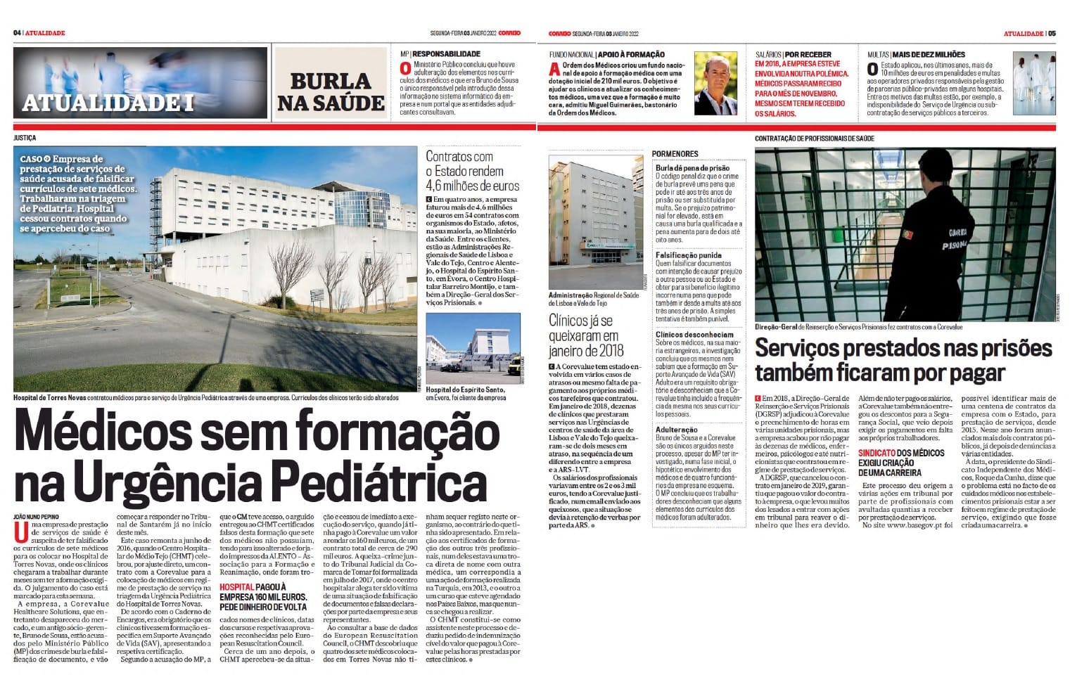 Torres Novas: sete médicos envolvidos em esquema de falsificação de currículos TN 2
