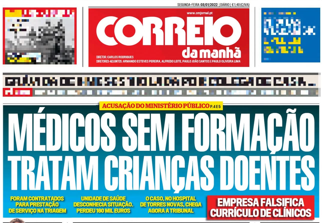 Torres Novas: sete médicos envolvidos em esquema de falsificação de currículos TN