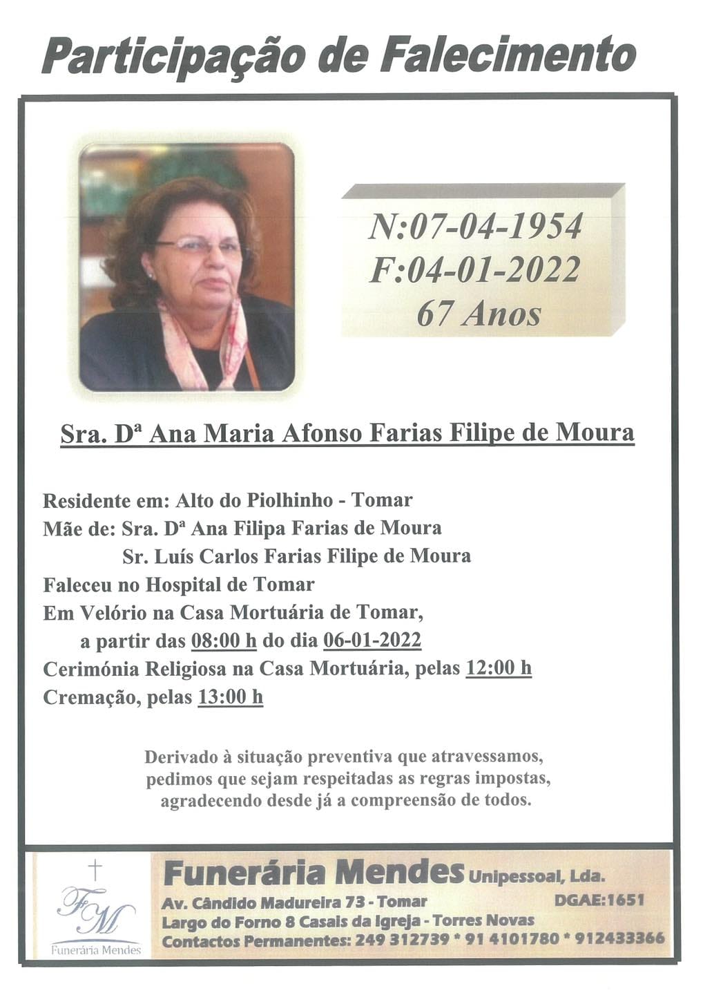 Morreu no hospital onde trabalhou 45 anos ana moura 1