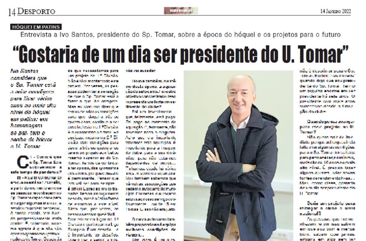 Presidente do Sp. Tomar gostava de ser presidente do U. Tomar ivo santos