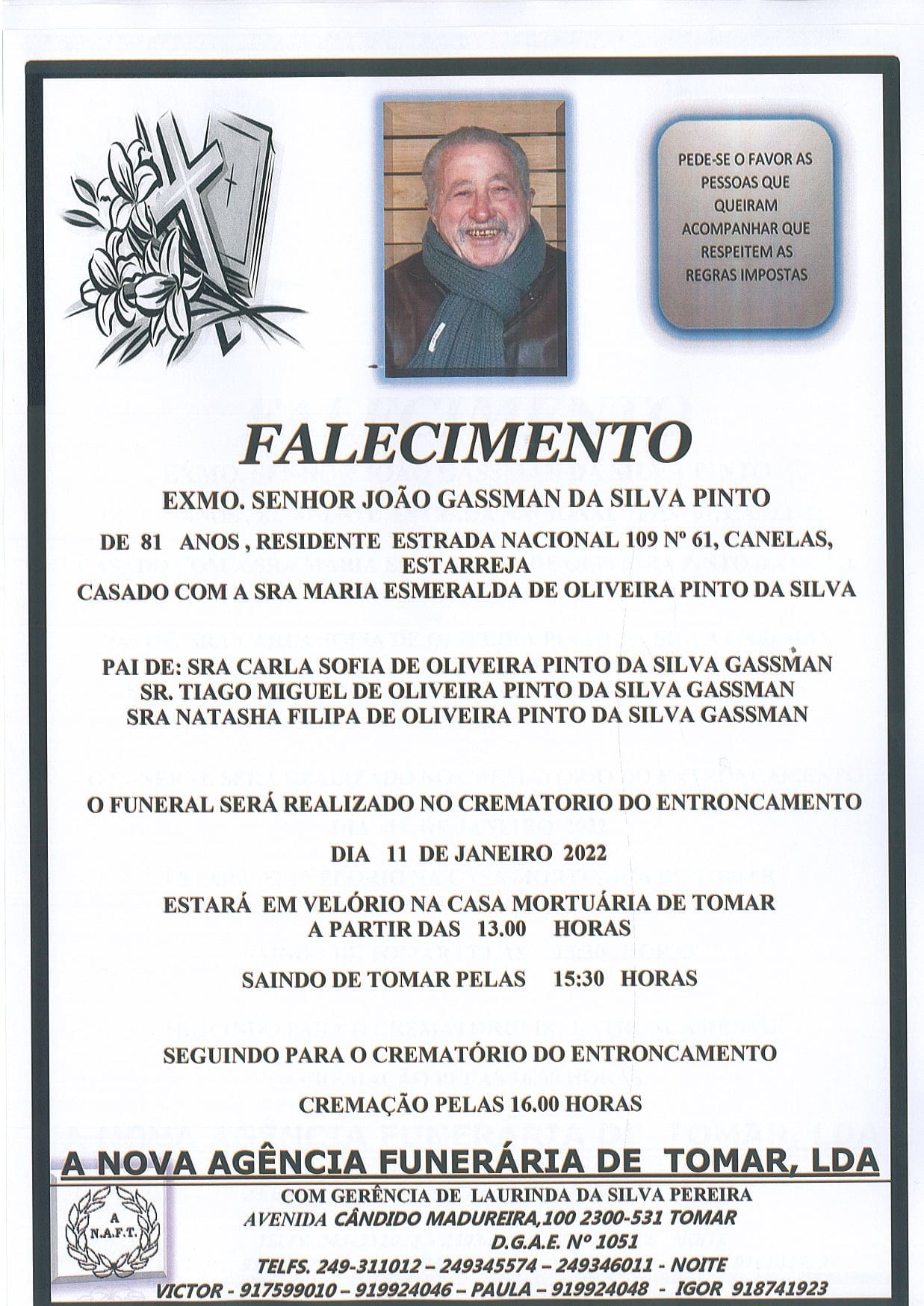 Morreu antigo deputado municipal da CDU joao gassman