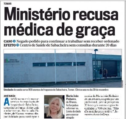 Caso da médica impedida de trabalhar de graça é notícia nacional sabacheira cm 5 1 Copia