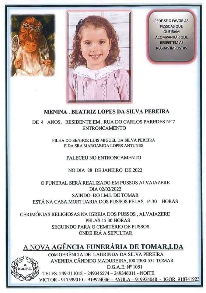 Já marcado o funeral da menina que morreu de acidente beatriz 188842816470790357 n