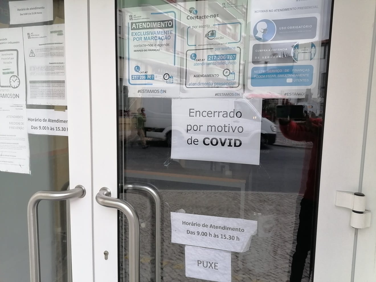 Covid-19 encerra repartição de finanças financas IMG 20220204 140840