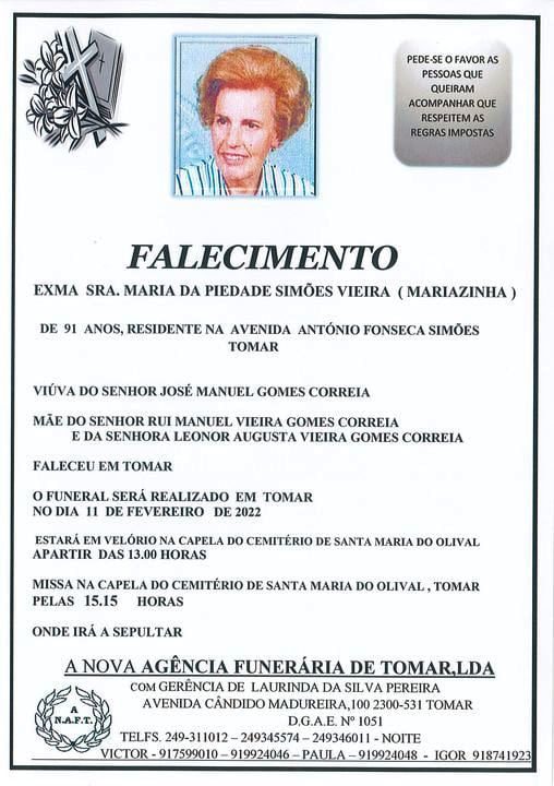 Morreu antiga professora do ensino primário em Tomar maria zinha