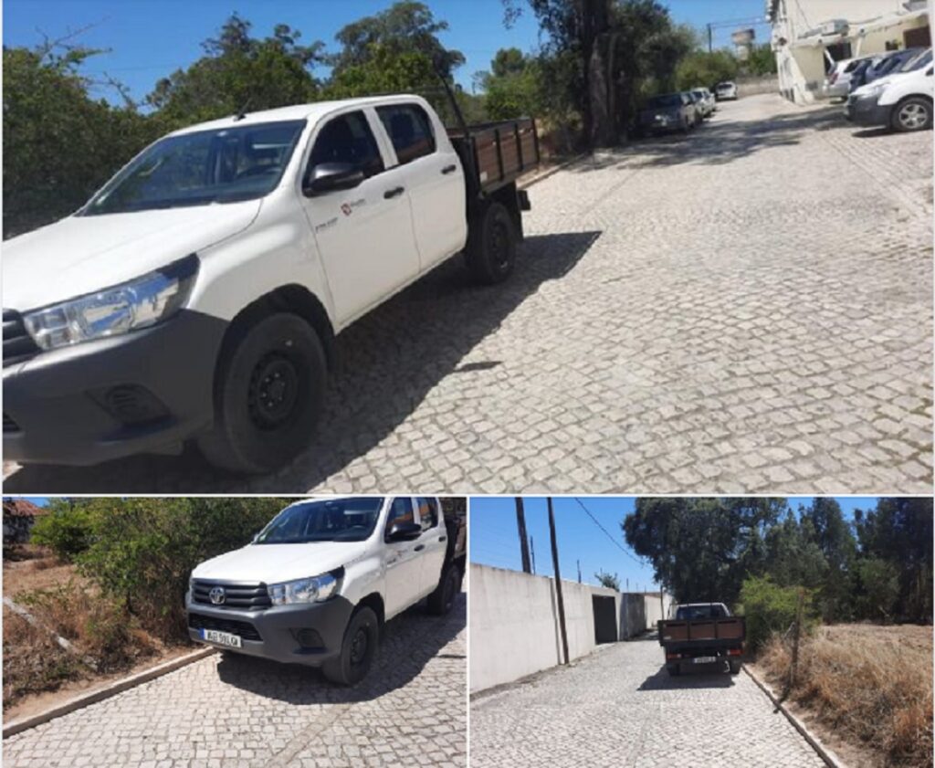 Carrinha da câmara de Almeirim estacionada junto a casa de alterne almeir