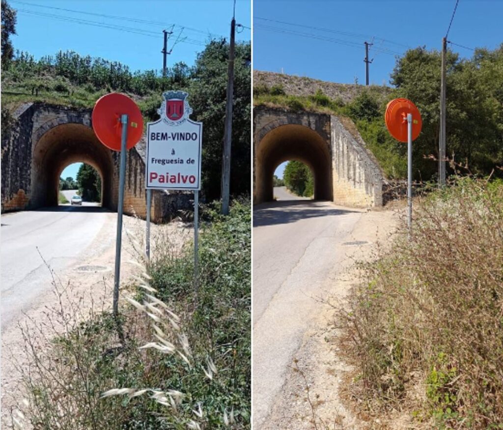 Placa toponímica de Paialvo desapareceu paialvo