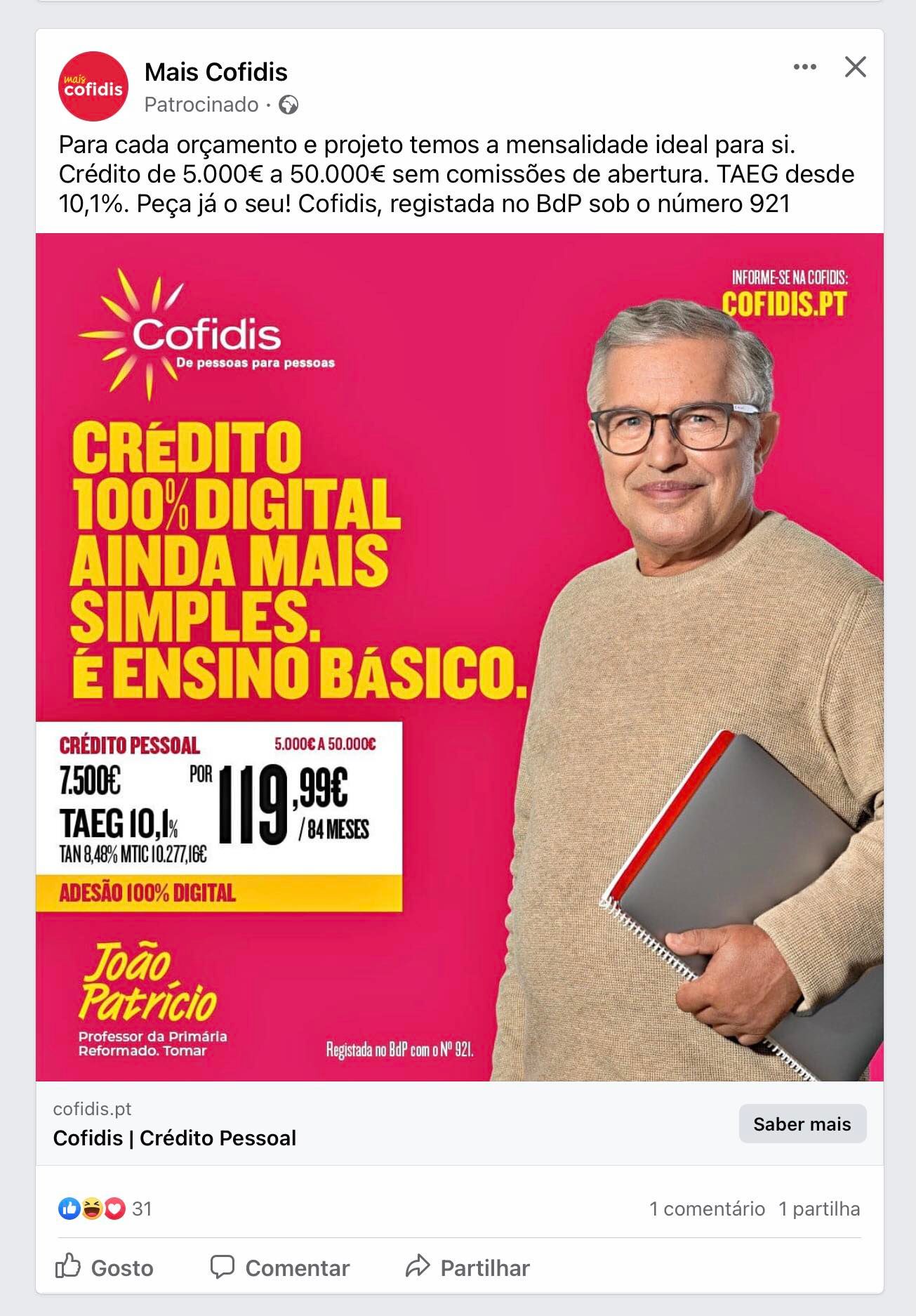 João Patrício é o rosto da nova campanha da Cofidis (c/ vídeos) jp 151563844 3391091539500769901 n