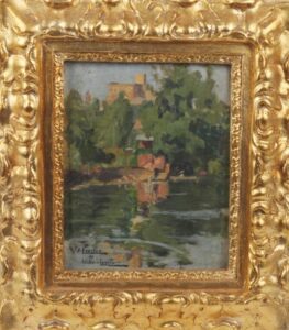 Quadros sobre Tomar vendidos em leilão MLMC pintura cabralmoncada134759 p