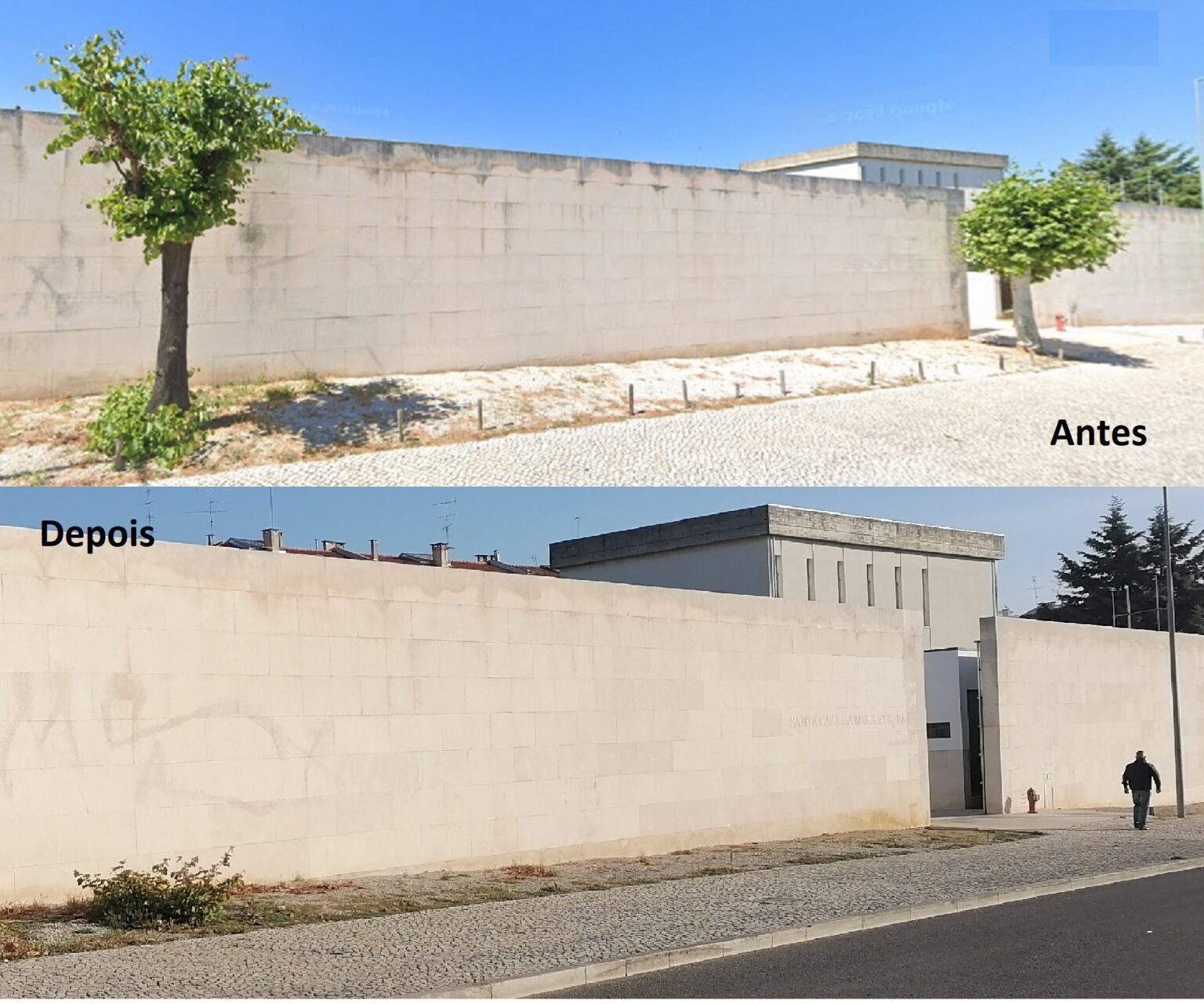 Cortaram duas árvores em frente à casa mortuária casa mortuaria 3 1