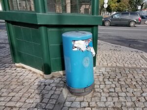 Voluntárias apanham lixo na feira de Santa Iria lixo IMG 20221017 101020