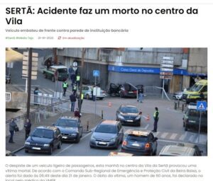 Despiste fatal para empresário da Sertã sert 890
