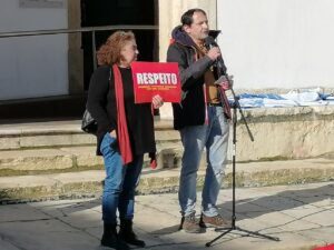 Só dois professores não fizeram greve em Tomar (c/ fotos e vídeo) manif greve profs IMG 20230201 101917