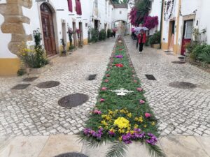 Cortejo sem coroas nem pendões por causa da chuva coroas travessa arco IMG 20230528 113858