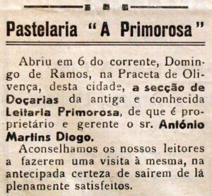 O regresso d’”A Primorosa” primorosa abril 1952