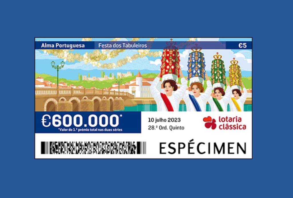 Lotaria dedicada à festa dos Tabuleiros lotaria tabuleiros