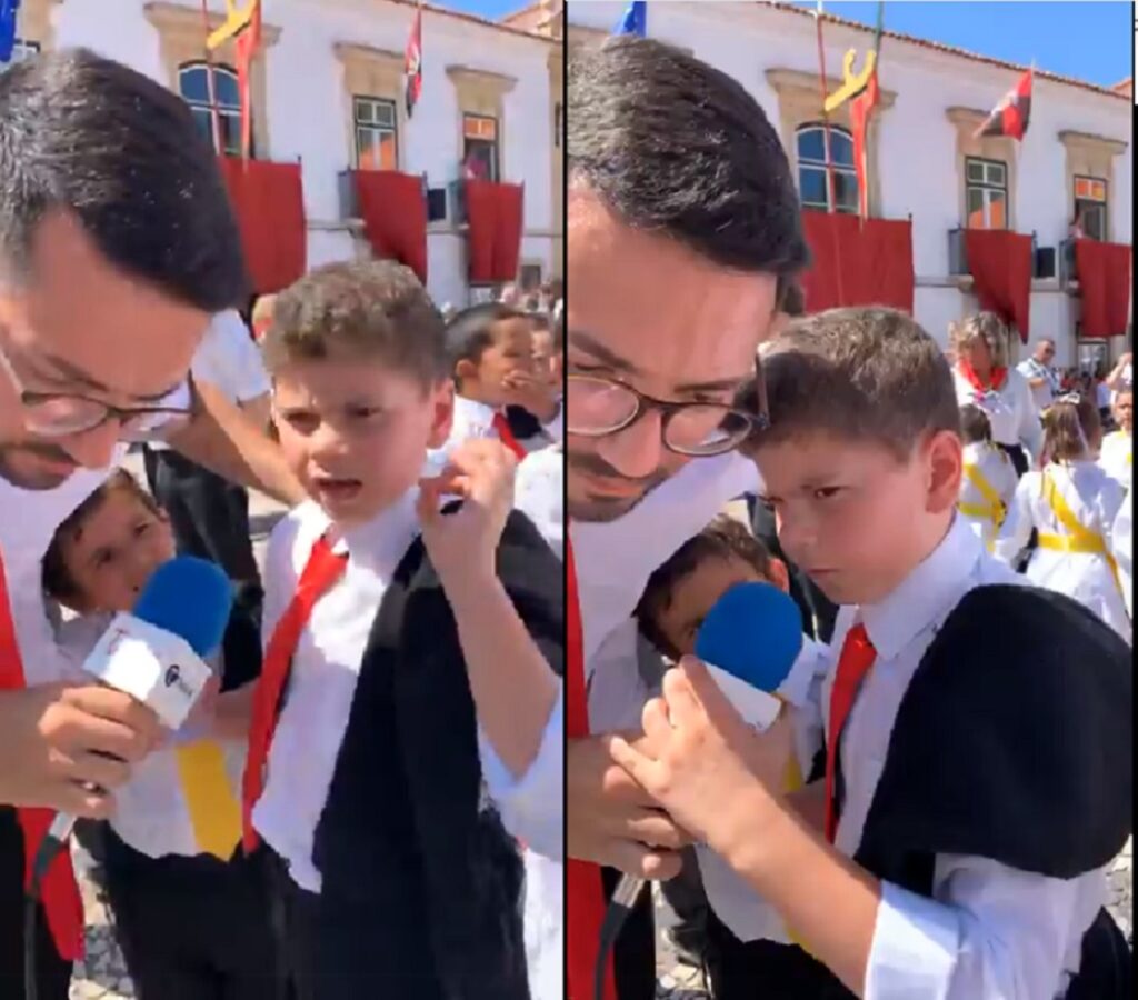 Cortejo dos Rapazes: menino faz apelo em direto para que família o vá buscar Artur apelo