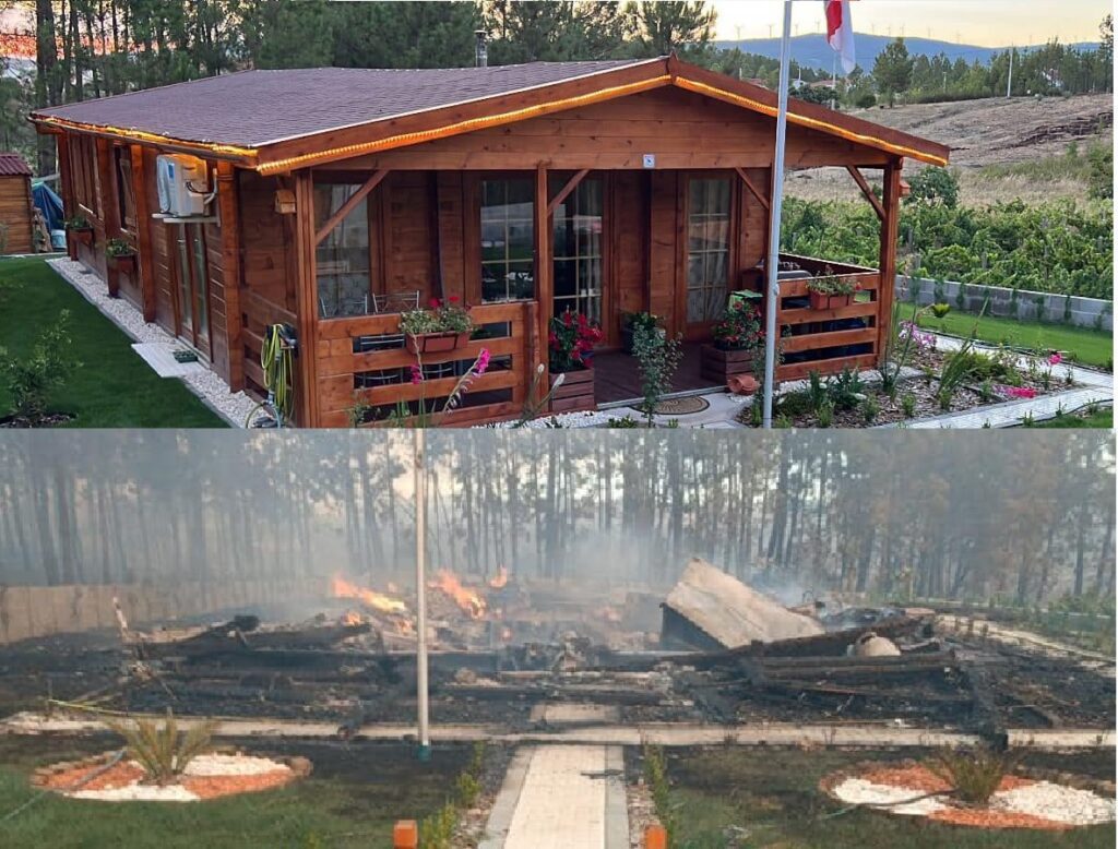 Incêndio em Proença-a-Nova destruiu casa de madeira casa 9306308064594552339 n