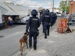 Operação policial contra a contrafação no mercado semanal de Tomar (c/ fotos e vídeo) psp mercado operacao policia IMG 20230908 104907