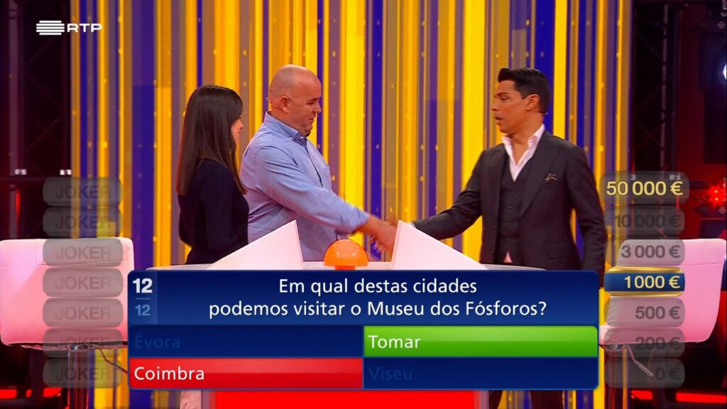Museu dos Fósforos tema de pergunta no concurso Joker (RTP) joker 890
