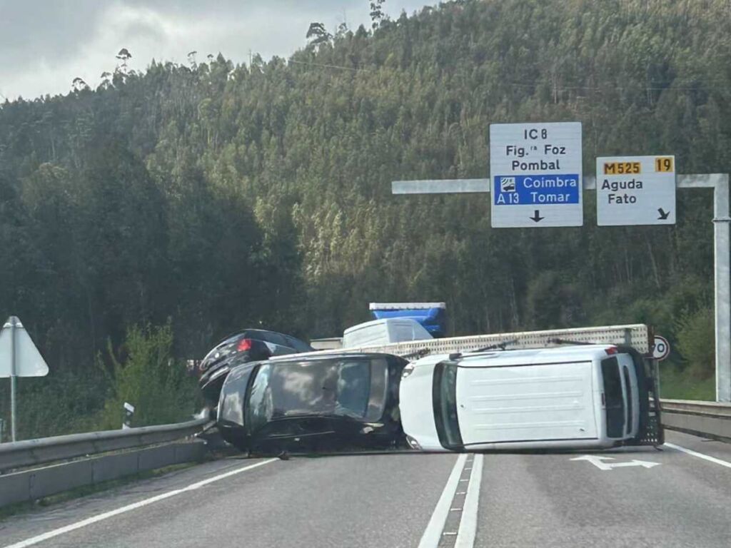 Camião que transportava carros despista-se no IC8 despiste 0262338 2103801317762637674 n