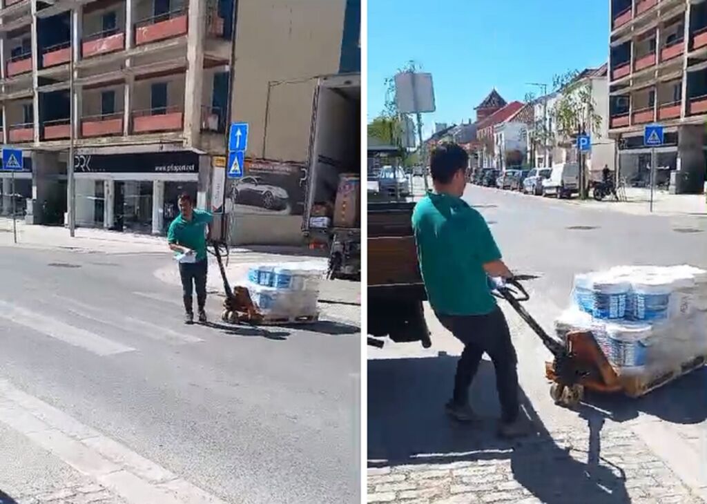A dificuldade de fazer cargas e descargas em Tomar (c/ vídeo) cargas