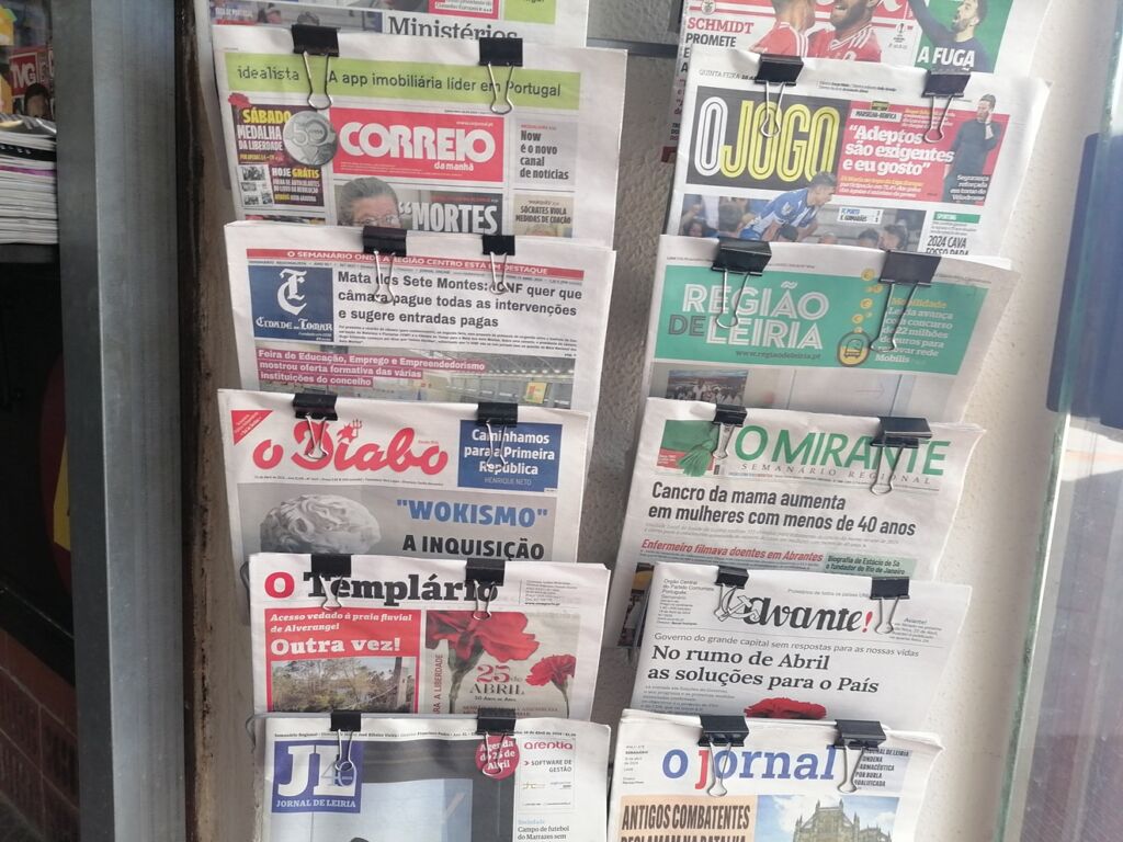 Capas dos jornais locais e regionais jornais imprensa IMG 20240418 142438