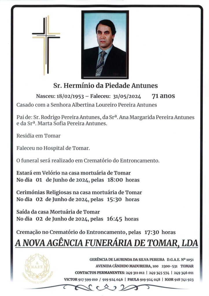 Ex-advogado e ex-juiz Hermínio Antunes faleceu vítima de enfarte 445783474 968809771698278 5383752231715601963 n