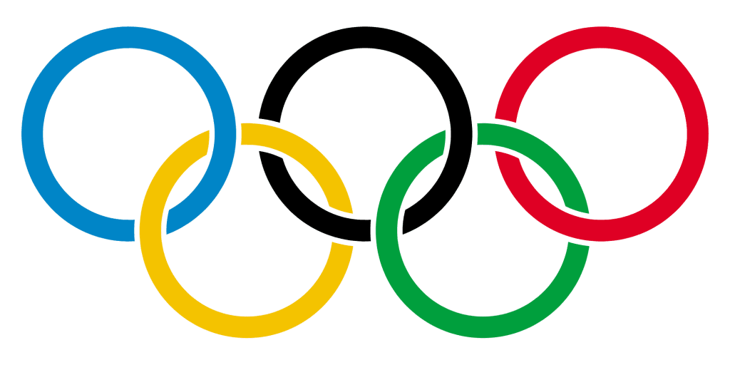 Anéis Olímpicos ao contrário jogos olimpicos