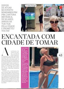 Revista do Correio da Manhã destaca Samantha Fox em Tomar samantha fox IMG 20240720 WA0000