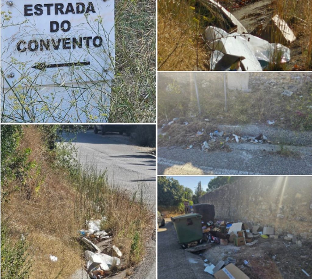 Lixo amontoa-se junto ao muro da Mata dos Sete Montes lixo convento